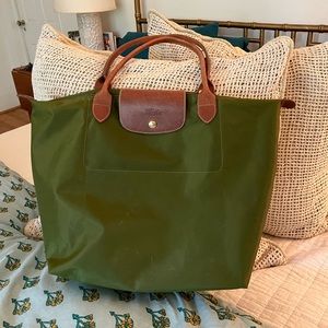 GUC leather double-handled Longchamps Nylon Shoulder Bag